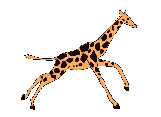 Girafee running